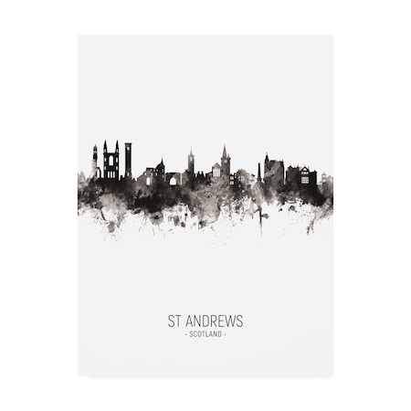 Michael Tompsett 'St Andrews Scotland Skyline Portrait II' Canvas Art,24x32